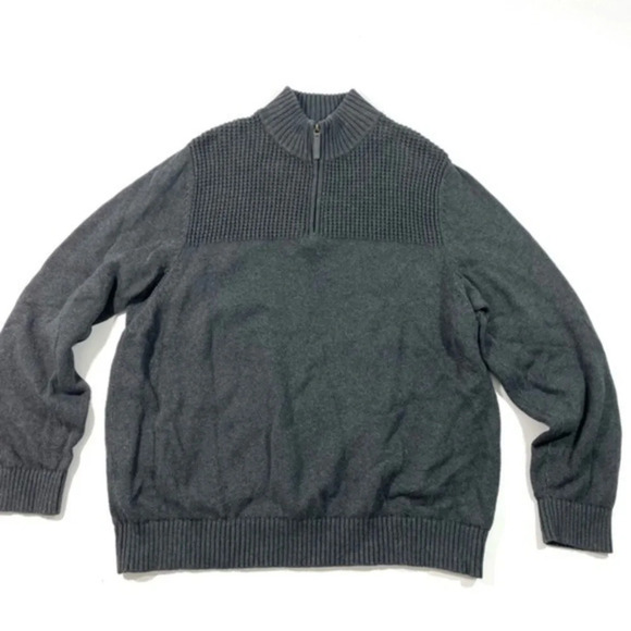 Duluth Trading Mens Quarter Zip Sweater Grey Size 2XL - Picture 1 of 6